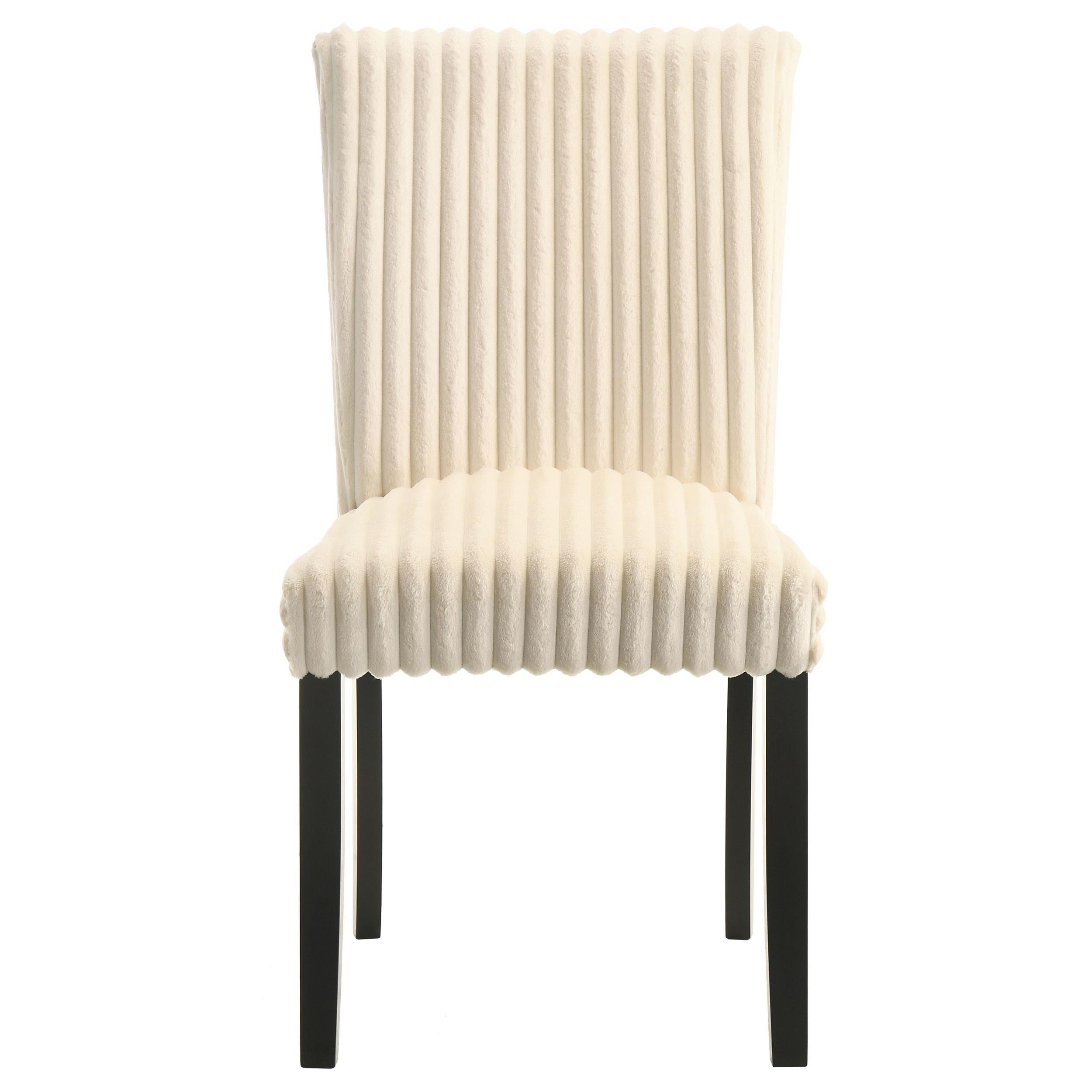 Coaster Furniture Dermott 106512CRM Set of 2 Upholstered Parson Dining Side Chair - Cream IMAGE 1